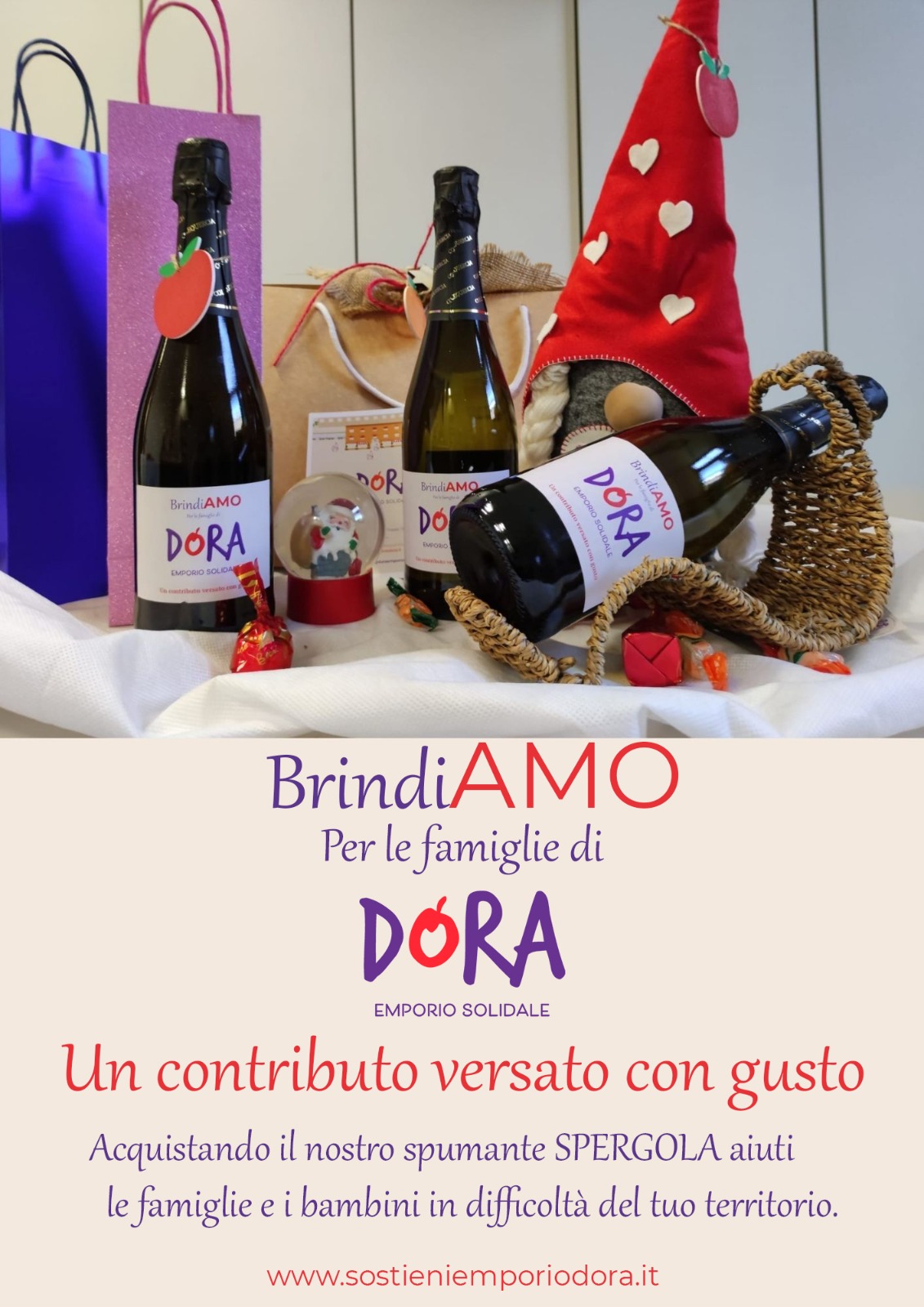 #BrindiAMO. con la bottiglia di Spergola solidale per Dora