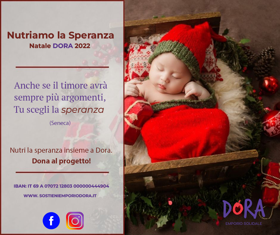 “Nutriamo la speranza”, nuova campagna natalizia per Dora
